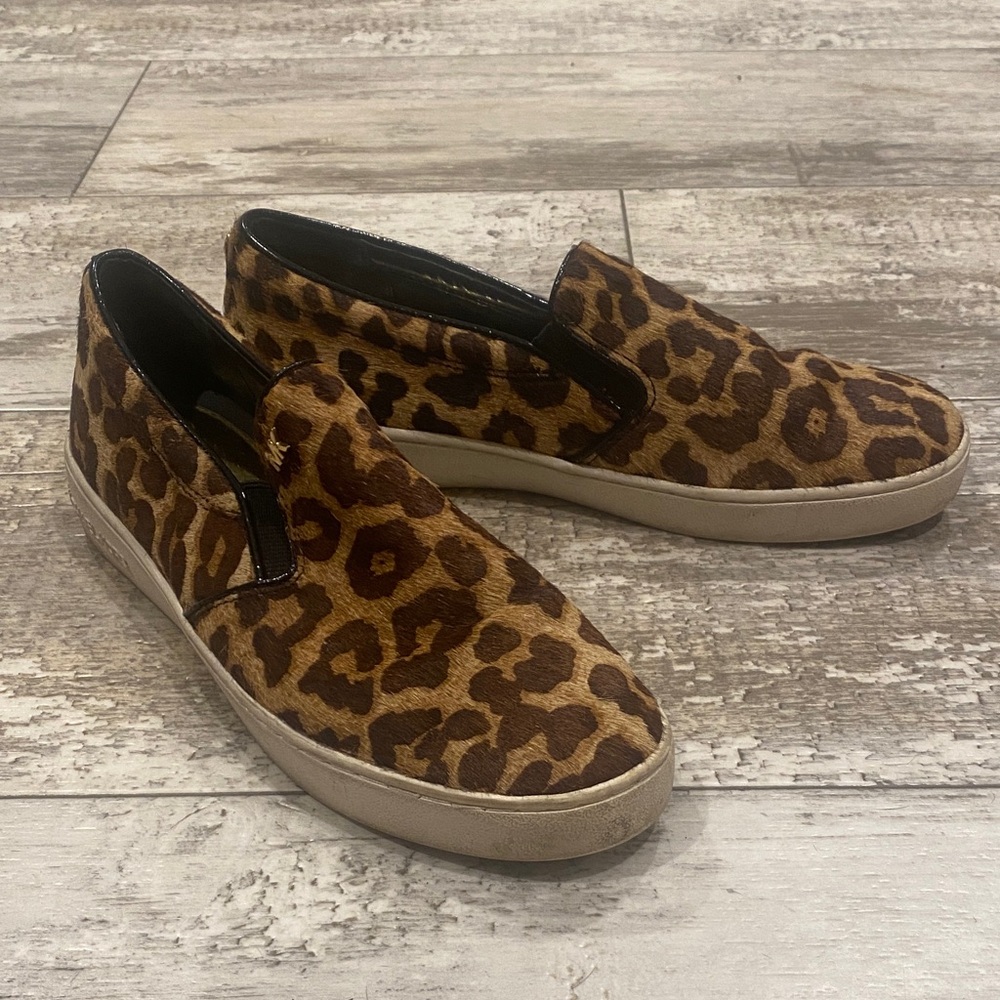 Michael Kors Leopard Print Slip-On Sneakers
